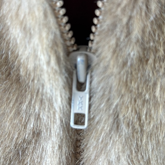 Vintage Simpsons Tissavel France Faux Fur Mob Boss Retro Cozy Hooded Coat - Picture 4 of 12